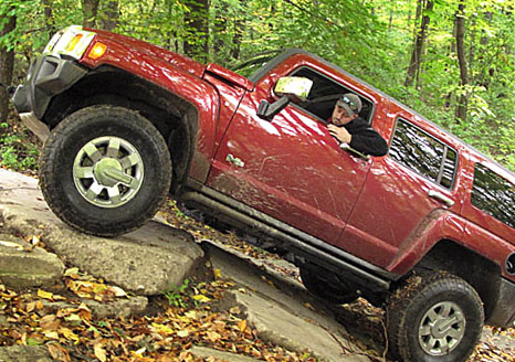 Red Humvee