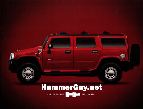 2007 Victory Red Hummer H2 SUV