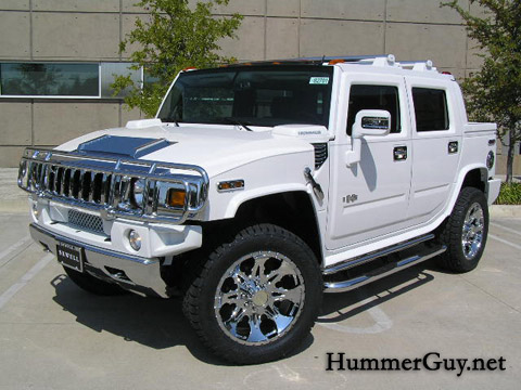 2008 Hummer H2 SUT White Custom