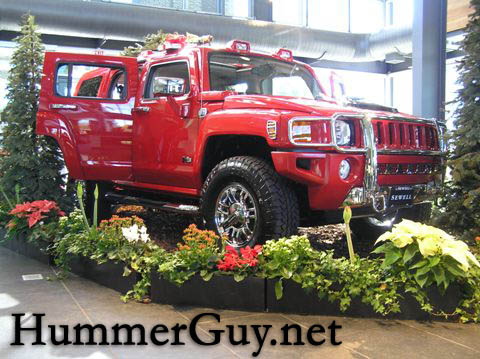 Holiday Custom Red Hummer H3