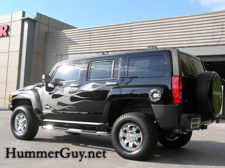 Silver Flame Hummer H3