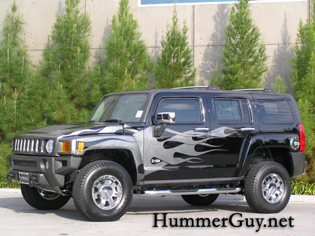 Silver Flame Hummer H3