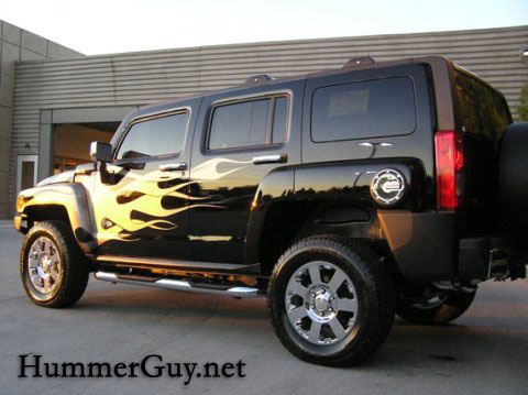 Silver Flame Sunset Hummer H3
