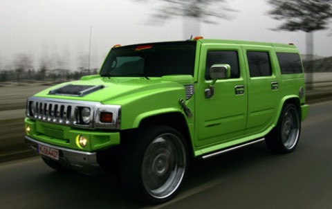 Green Hummer H2