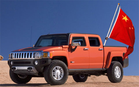 Chinese HUMMER H3T Flag